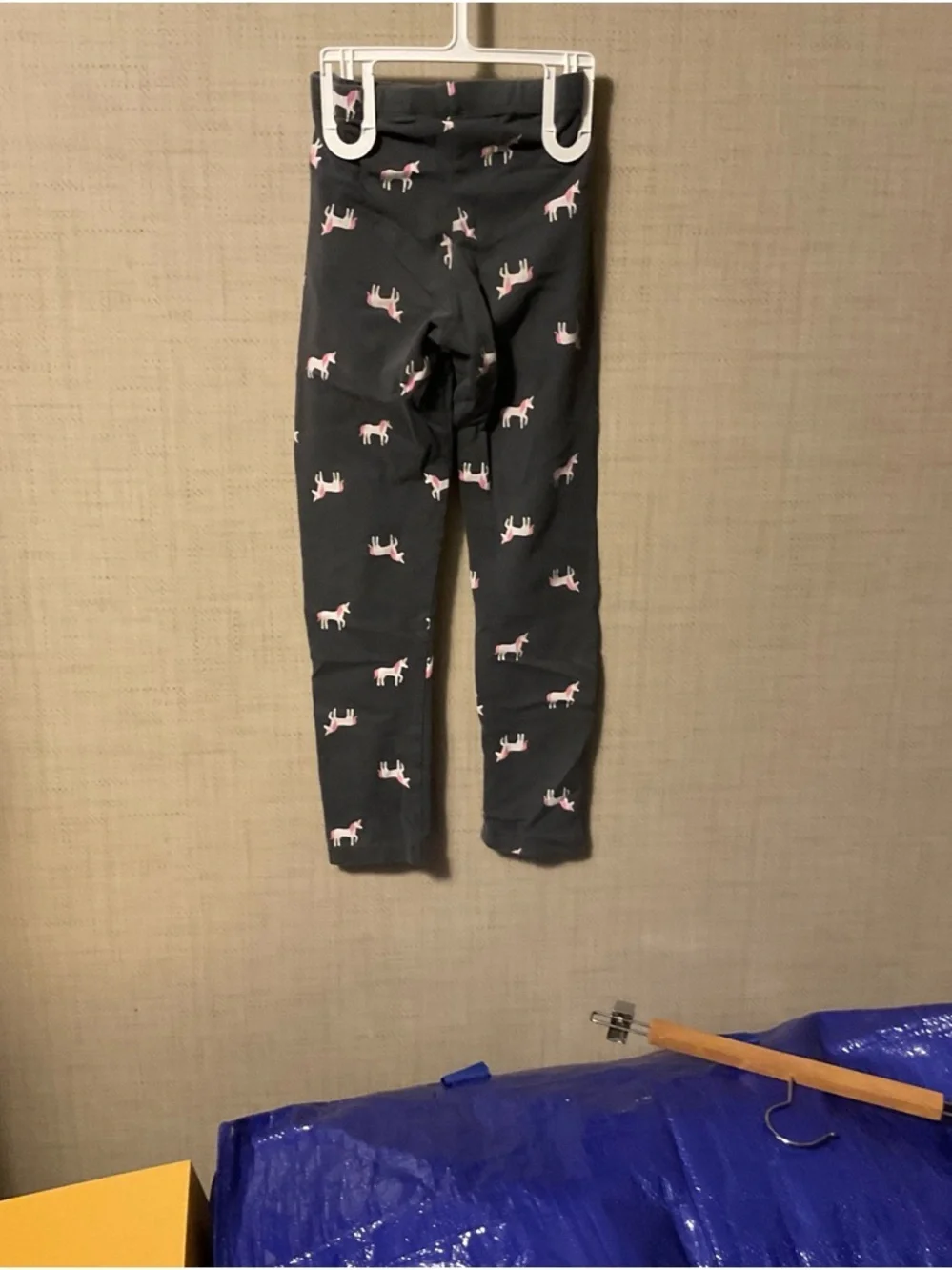 Cat & Jack Black Leggings with Pink Unicorns